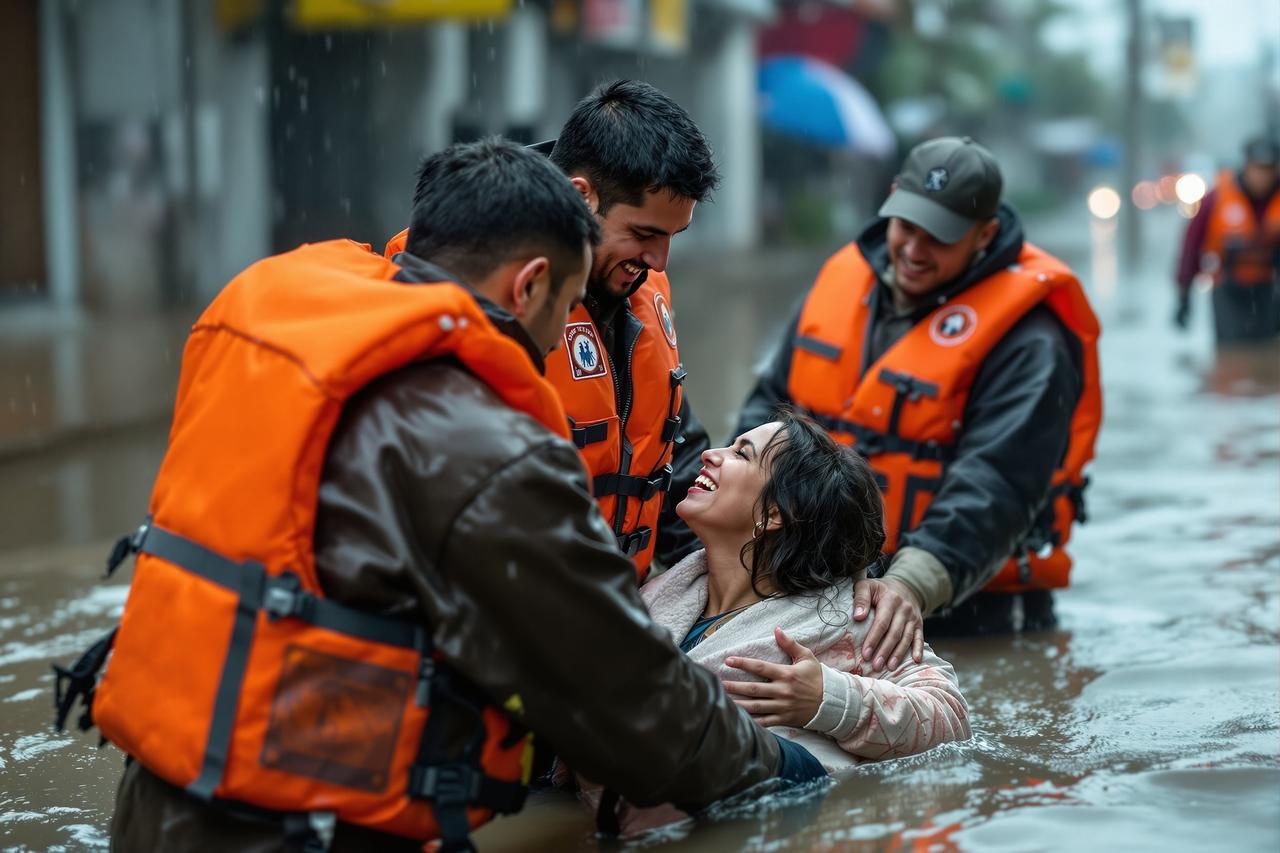 吃瓜大全图集:暴雨救援一线感人瞬间精选照片合集