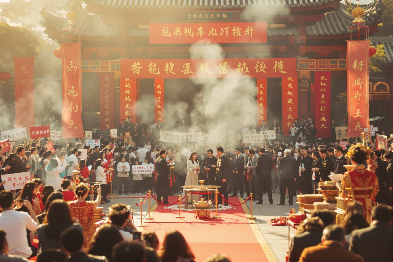 网爆黑料 - 李某某新剧开机仪式引万人空巷，粉丝应援场面壮观